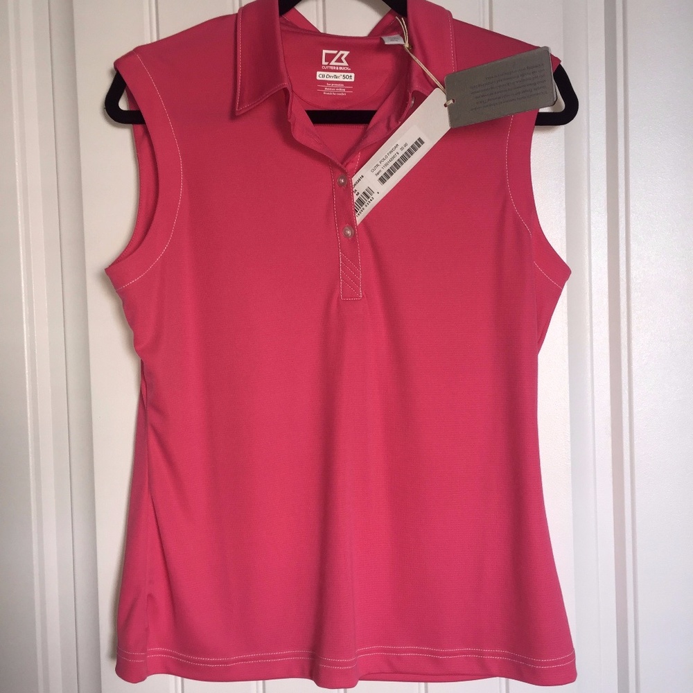Cutter & Buck Women's Golf Shirt Medium Pink